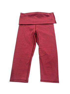ALO Yoga ALO Softsculpt Low-Rise Foldover Capri in Summer Romance Red